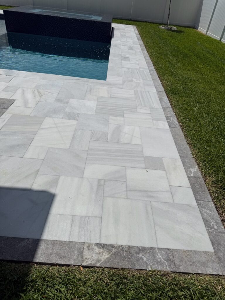 Sealed Travertine Pooldeck